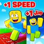 +1 Speed And +1 Jump Every Second is an obby game combined with incremental mechanics, where your character becomes faster and jumps higher every single second.