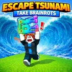 Escape Tsunami for Brainrots is a thrilling online survival action game where players race against time and relentlessly crashing giant waves. 