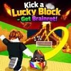 Kick a Lucky Block - Brainrot! is a clicker game that combines collecting and upgrading, where each kick might bring you rare Brainrots and precious income for your base.