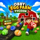 Obby: Egg Farm Tycoon is a simulation game that mixes tycoon and farm management gameplay, starting players with a tiny production space and letting them grow into a large-scale egg empire.