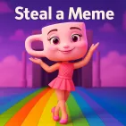 Steal a Meme is a hilarious and chaotic multiplayer game where memes aren't just for laughing at, but are also valuable assets. Players enter a fun, competitive world where the main goal is to collect memes, earn money, and steal better memes from others.