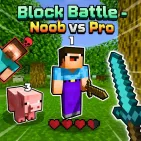 Block Battle - Noob vs Pro is a survival action game with sandbox features, where you find yourself in chaotic block clashes and in the opportunity to break through.