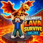 Brainrots Lava Survive Online is a survival game that mixes resource collection and character enhancements in a planet bathed in lava.