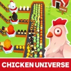 Chicken Universe is a farm management simulation game that combines production line building, where players develop an egg factory from a small scale into a massive operating system.